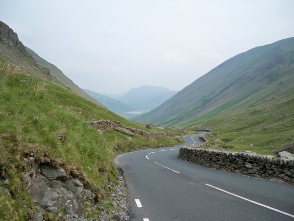 Over the Kirkstone Pass and heading down to Ullswater