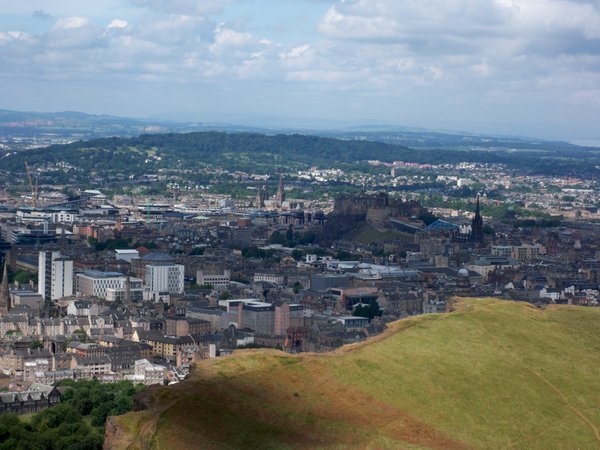 View towards Edinburgh Castle from Arthurs Seat