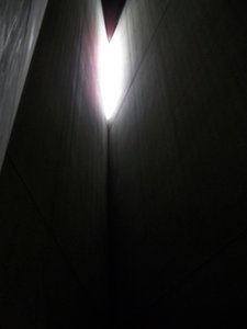 A dark space inside the Jewish Museum,Berlin