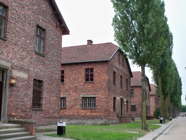 Blocks of buildings at Auschwitz