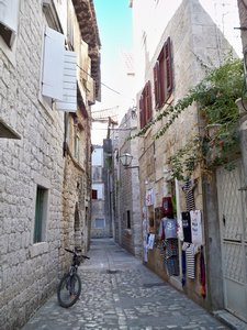Narrow alleyways of old town,Trogir