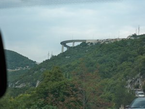 The highway above the bay near Rijeka