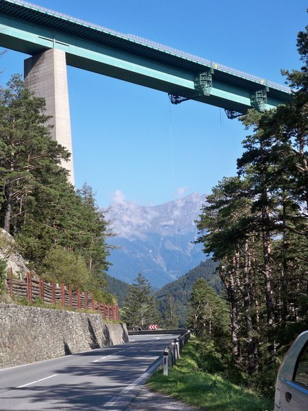 The bungy jump from the viaduct on the motorway