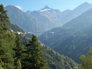 Early stage of the Simplon Pass and the impressive viaduct