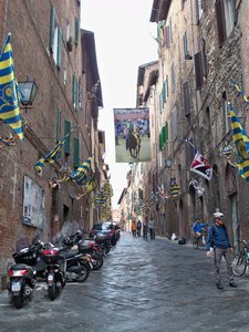 Flags are out in Siena