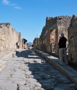 Inside the excated city of Pompei