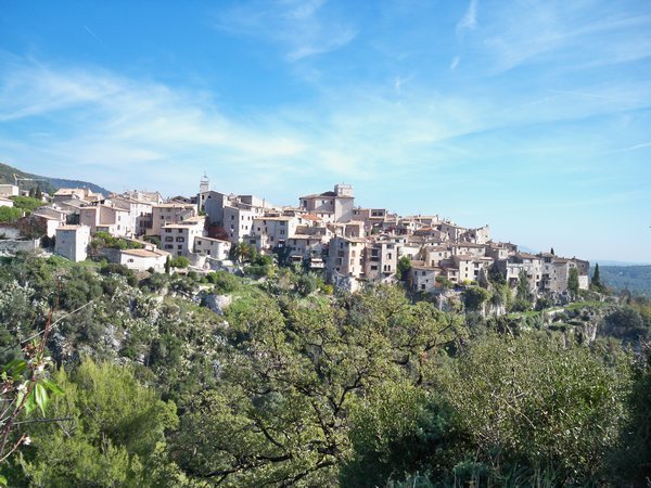 One of the hillside villages on our way to Grasse