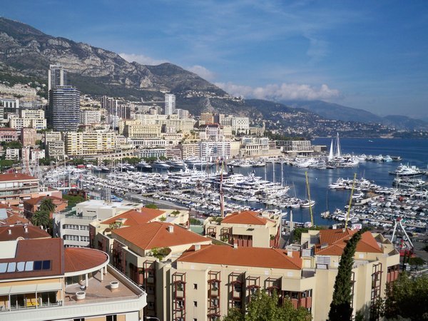 View over Monaco from the palace terrace