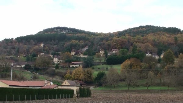 Hillside village and autumn tints