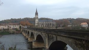 Medieval bridge at Lalinde
