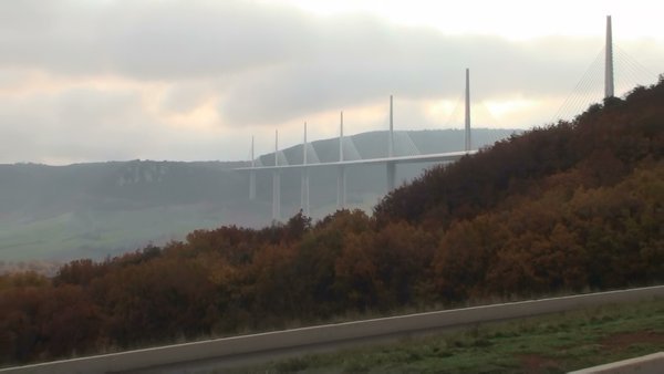 First view of the Millau Viaduct