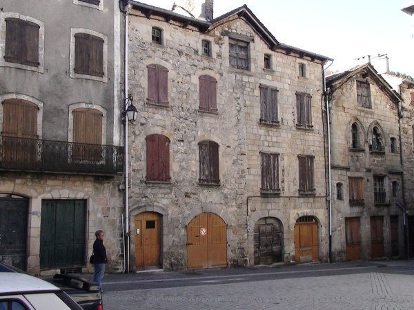 Original buildings in a back street,Villefort