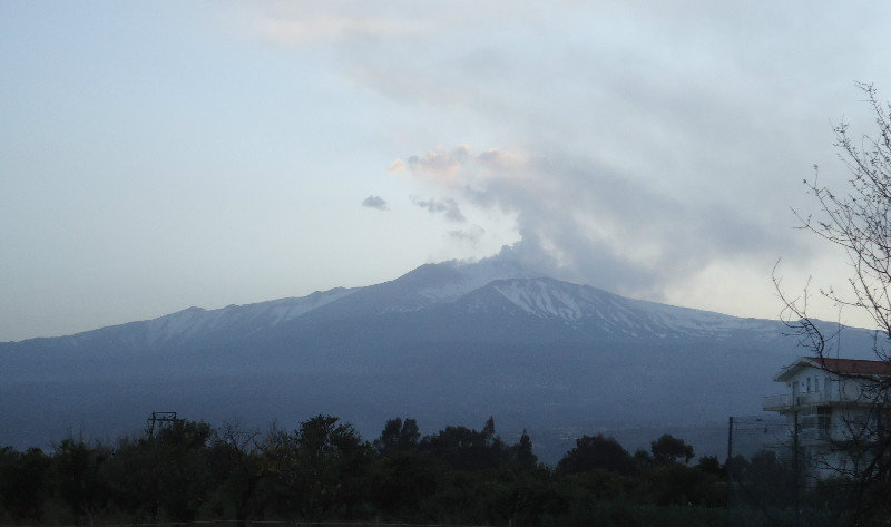 Mt Etna from our B&B