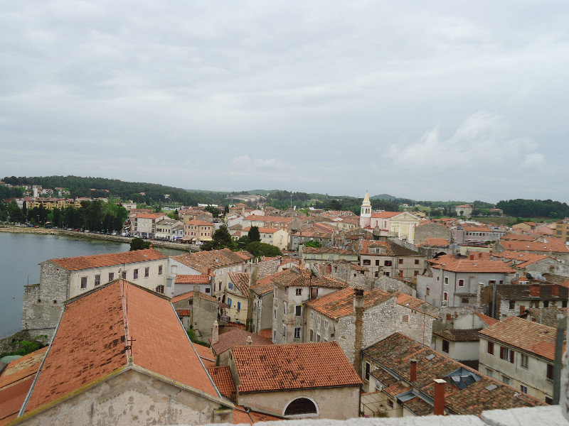 Porec from the bell tower of the Basilica