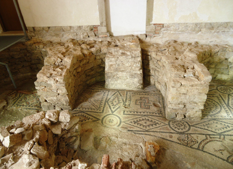 Floor mosaics at the Basilica