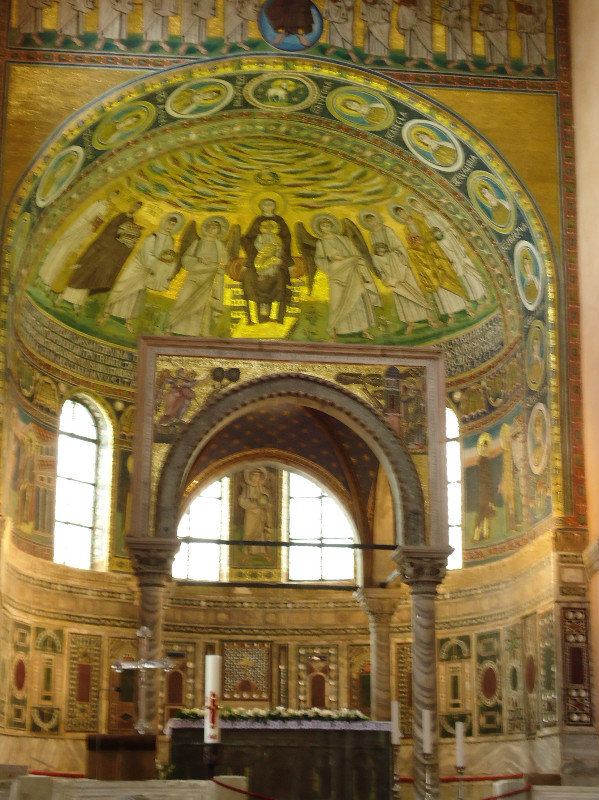 Interior mosaics above the alter,Porec Basilica