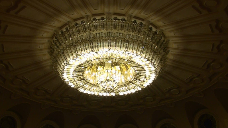 Just one of the 480 chandeliers