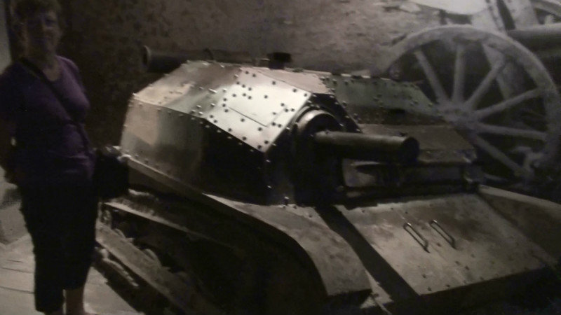 Polish tankette(a miniature tank used by the Polish army in defence of Krakow)