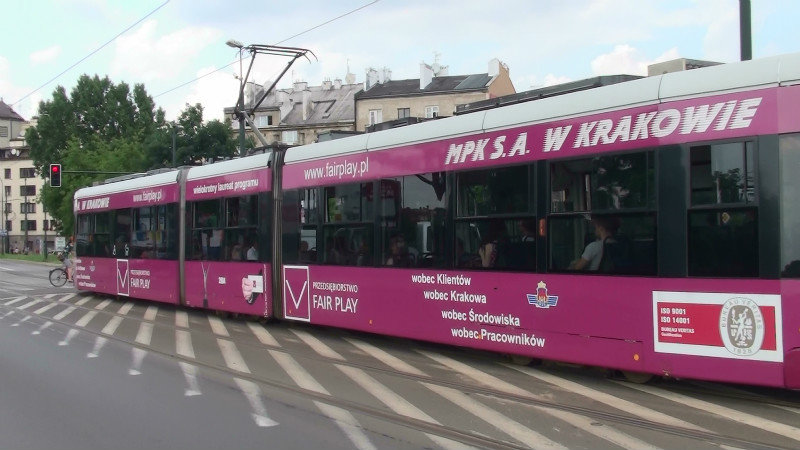 Modern tram,Krakow