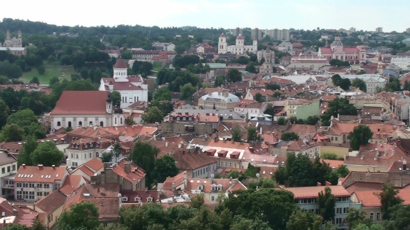Looking out over the old city,Vilnius