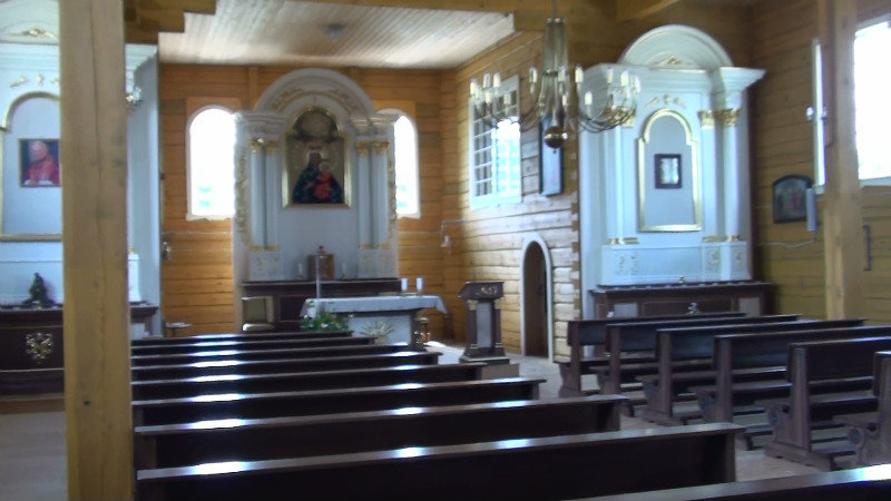 Simple interior of church