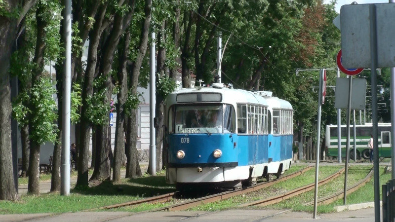 Trams downtown Daugavpils