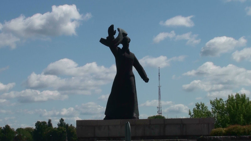 Russian warrior statue,Daugavpils