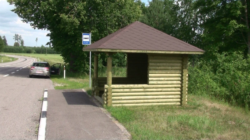 The rural bus stops have gone up a level now we are in Estonia