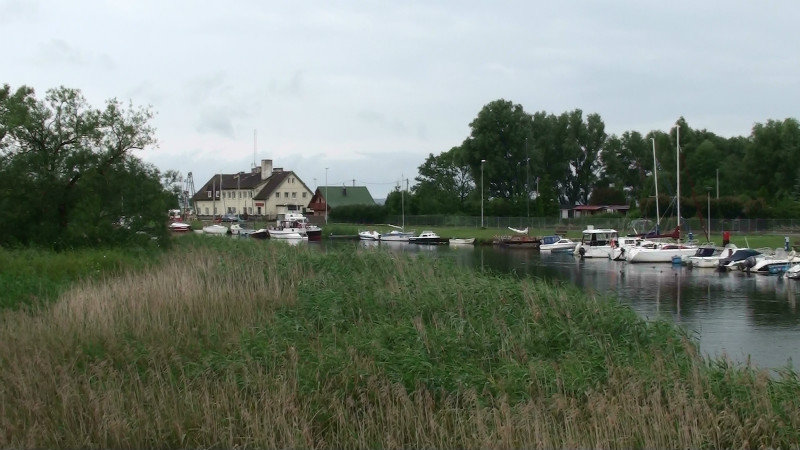 The canal near our apartment,Braniewo