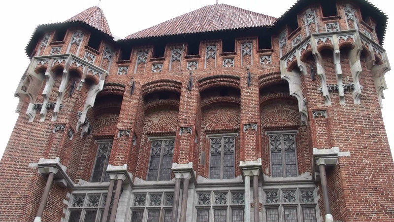 Another view of exterior of just a small part of Malbork castle