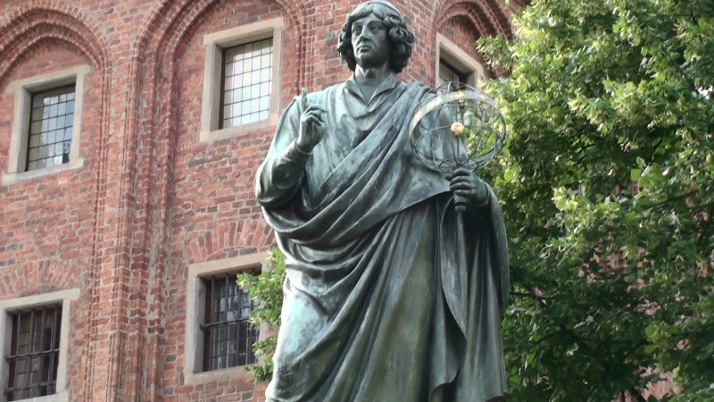 Statue of Nicolaus Copernicus,astronmer and born in Torun