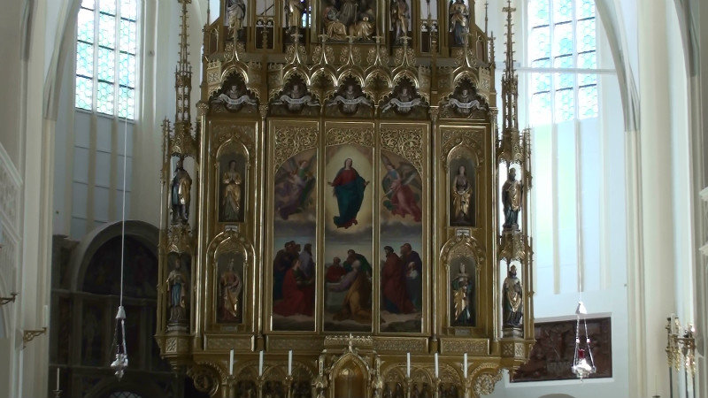 Altar in church,Bad Tolz