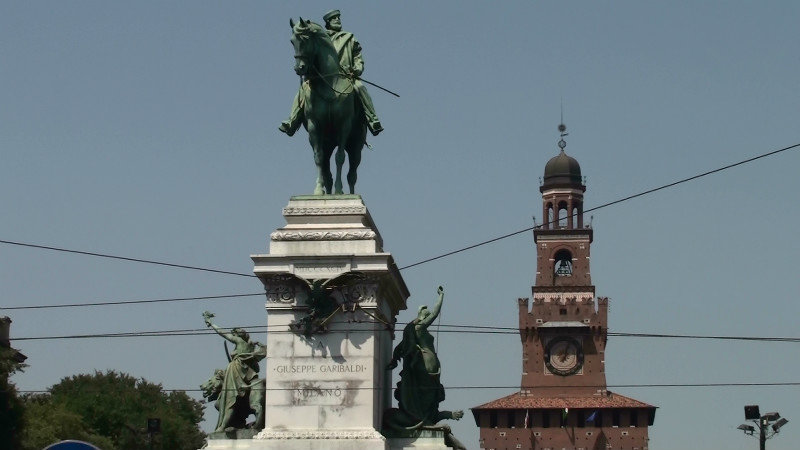 Garibaldi on his horse,Milan