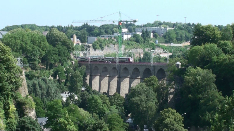 Railway viaduct over ravine,Luxembourg city
