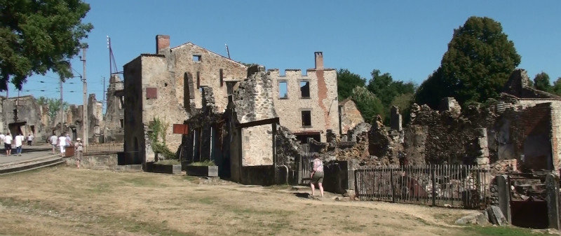 Ruins of buildings in Oradour-sur-Glane