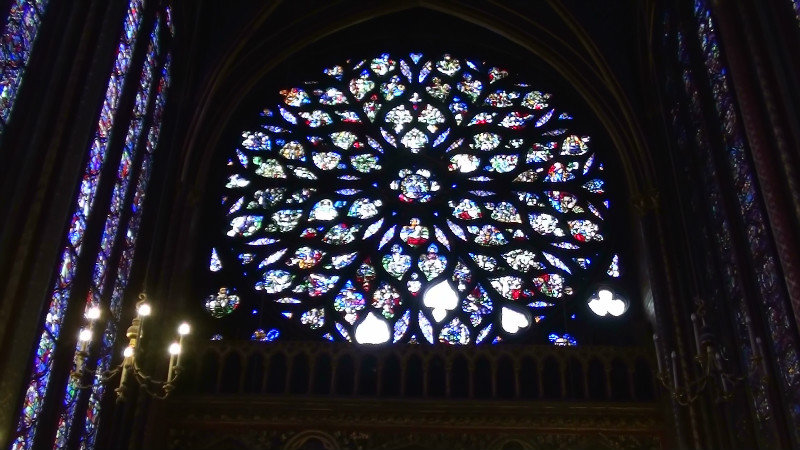 The Rose stained glass,Sainte-Chapelle