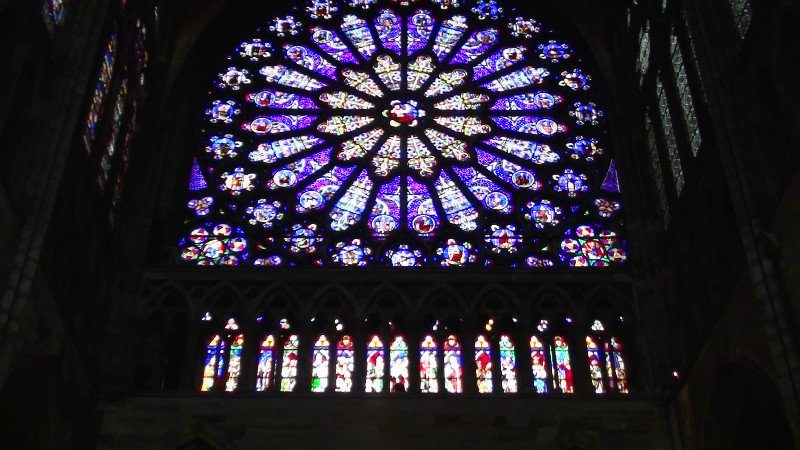 Rose stained glass window,St Denis cathedral