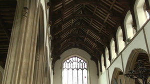 Timber ceiling of 15th century Trinity Anglican church,Loddon