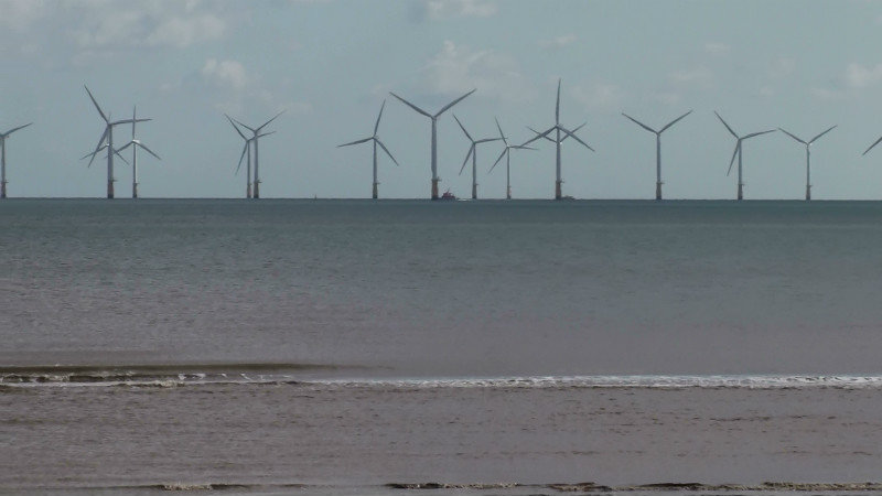 Wind farm off Skegness beach