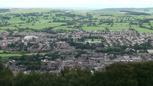 The town of Otley and the Yorkshire Dales