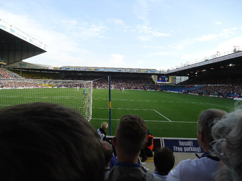 Elland Road pitch from the Kop end