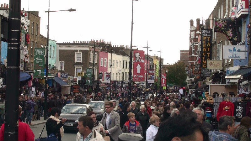 The crowds at Camden Town markets
