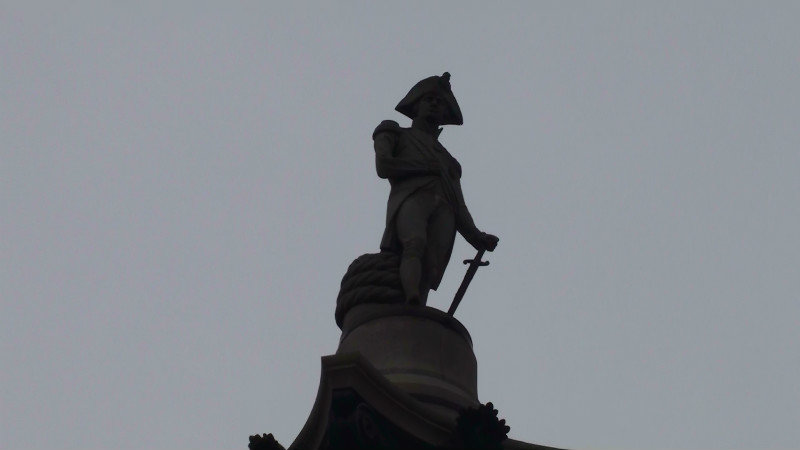 The Nelson statue in Trafalar Square