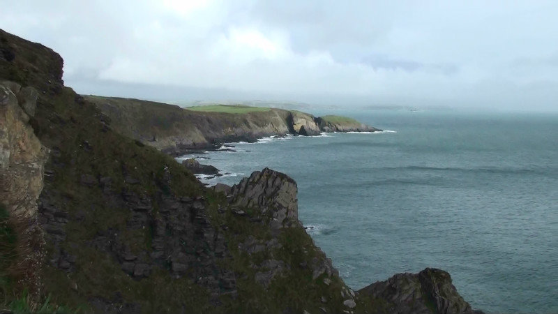 The coastline north from the Old Head of Kinsale