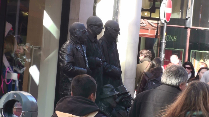 The statues on Grafton Street mall
