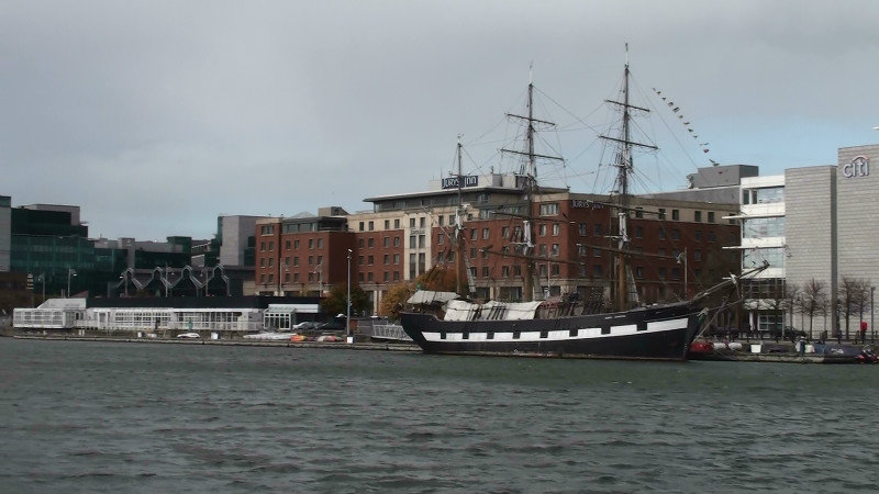 The Famine Ship on the River Liffey,Dublin