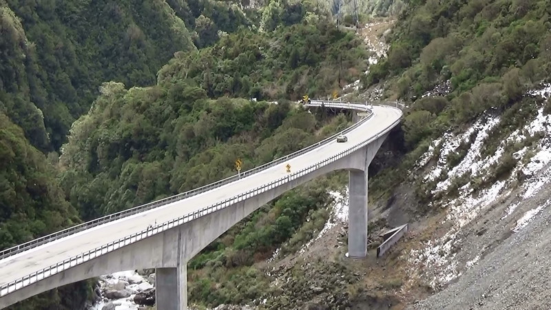 Otira Viaduct below Arthurs Pass,amazing structure in hostile country
