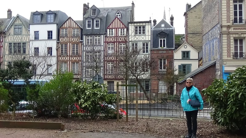 Gretchen and the timbered houses,Rouen