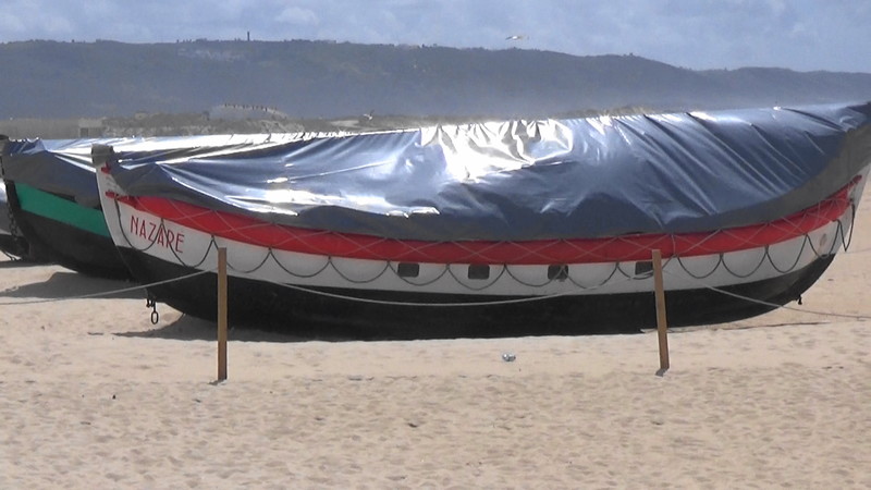 Lifeboats on Nazare beach