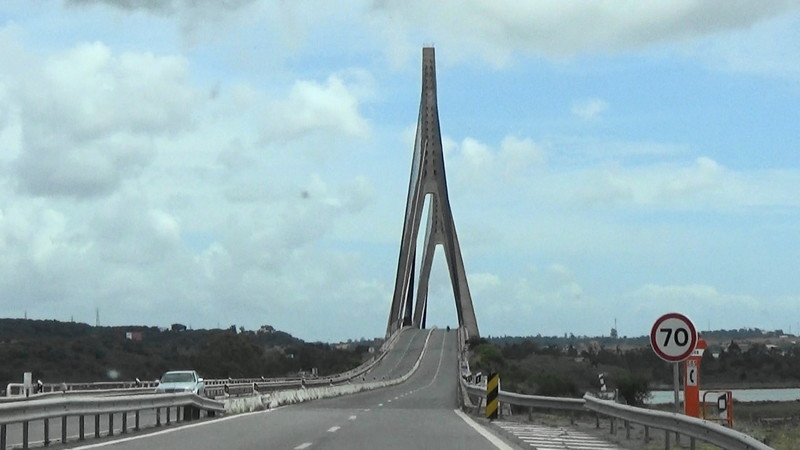 Another of those cable stayed bridges into Spain